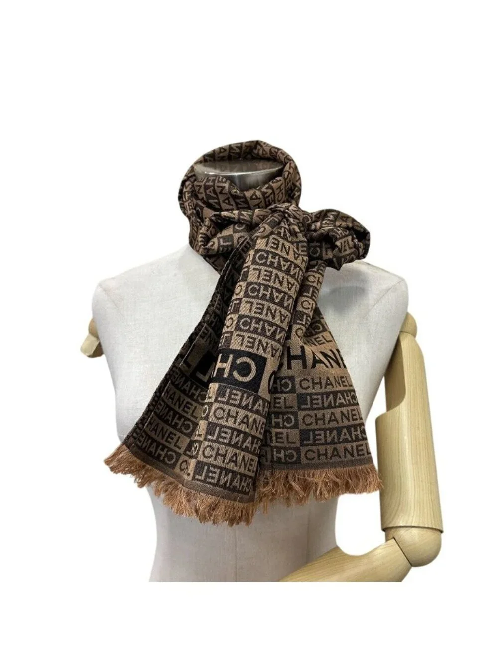 Chanel Logo Shawl Scarf